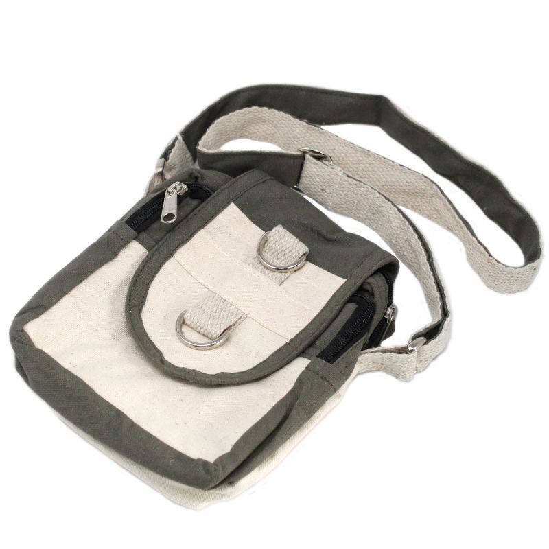 Sacoche Voyage Coton Naturel - Graphite