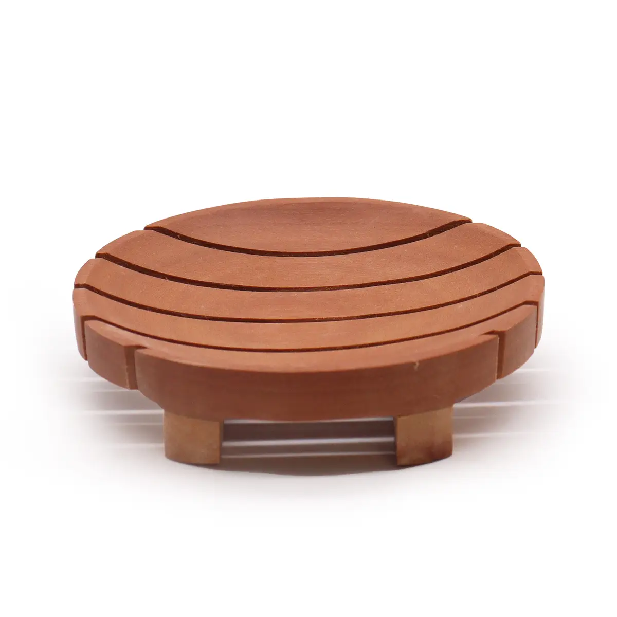 Classic Mahogany Soap Dish - Round — Soap Dishes · GlowDuty apothecary