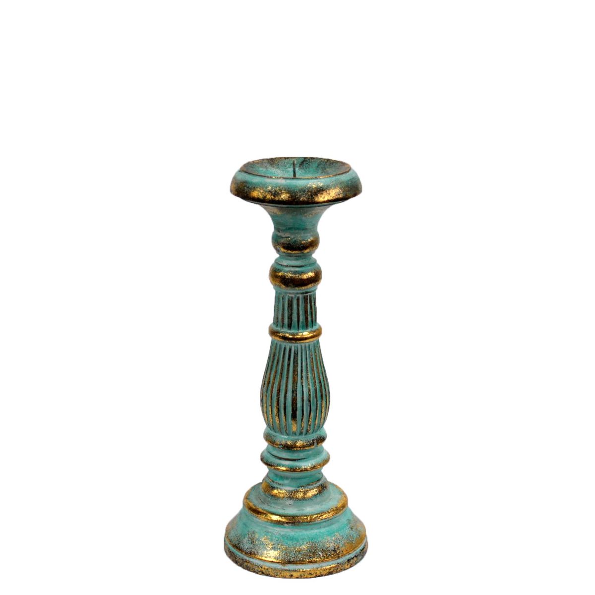 Candelabro pequeno - Ouro turquesa