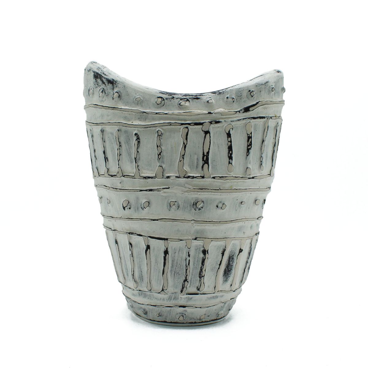 Vaso com gargalo comprido - Creme 22 cm