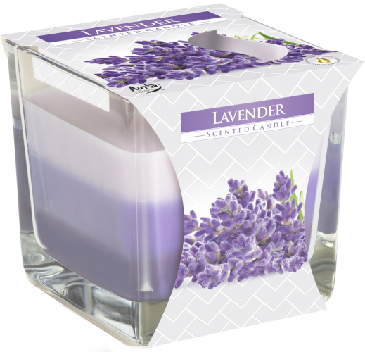 Vela em Frasco Arco-Íris - Lavanda