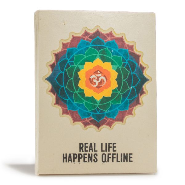 Stor Lokta Inspirationsanteckningsbok (21x15 cm) - 45 blad - Real Life - inkl. bokmärke