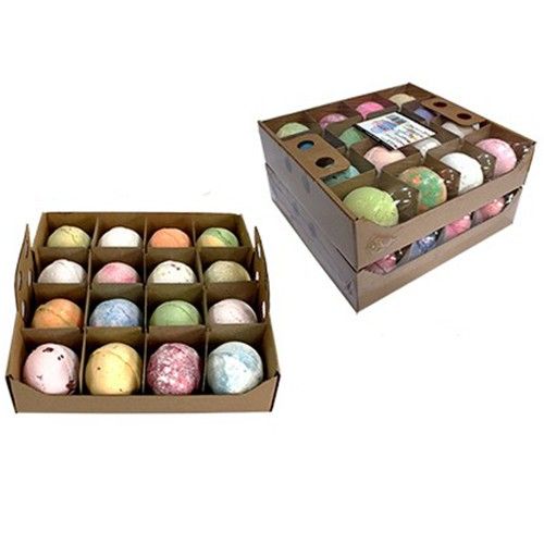 Set of 240 Jumbo Bath Bombs with Luxury Stand - Brownwash