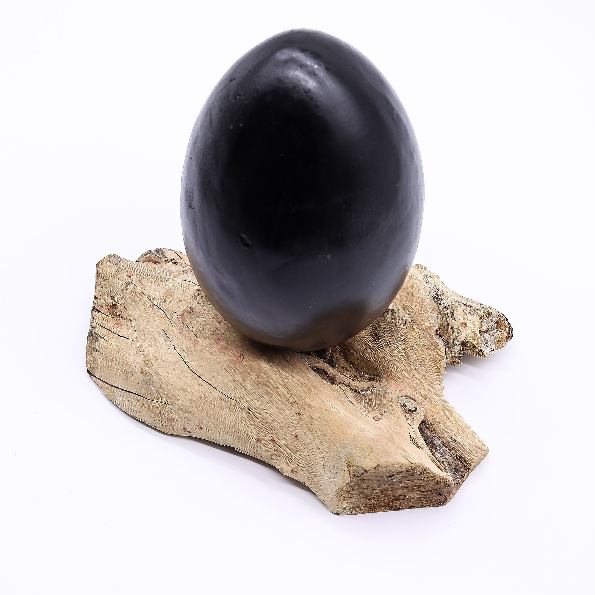 Candeeiro de Mesa com Abajur Ovo Craquelê Lava – Cinzento