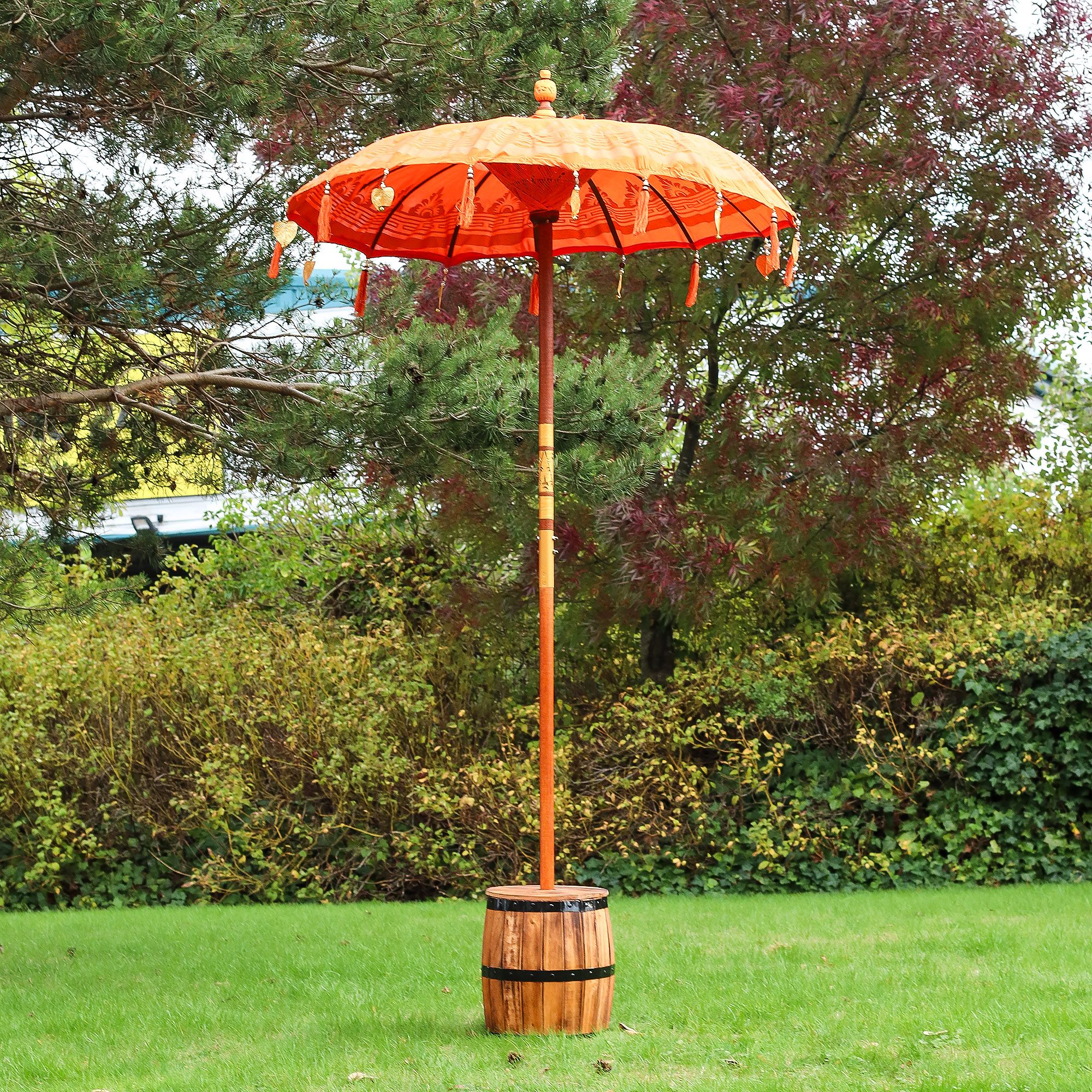 Parasol de patio Bali - Algodón - Decoración naranja - 1,5 m