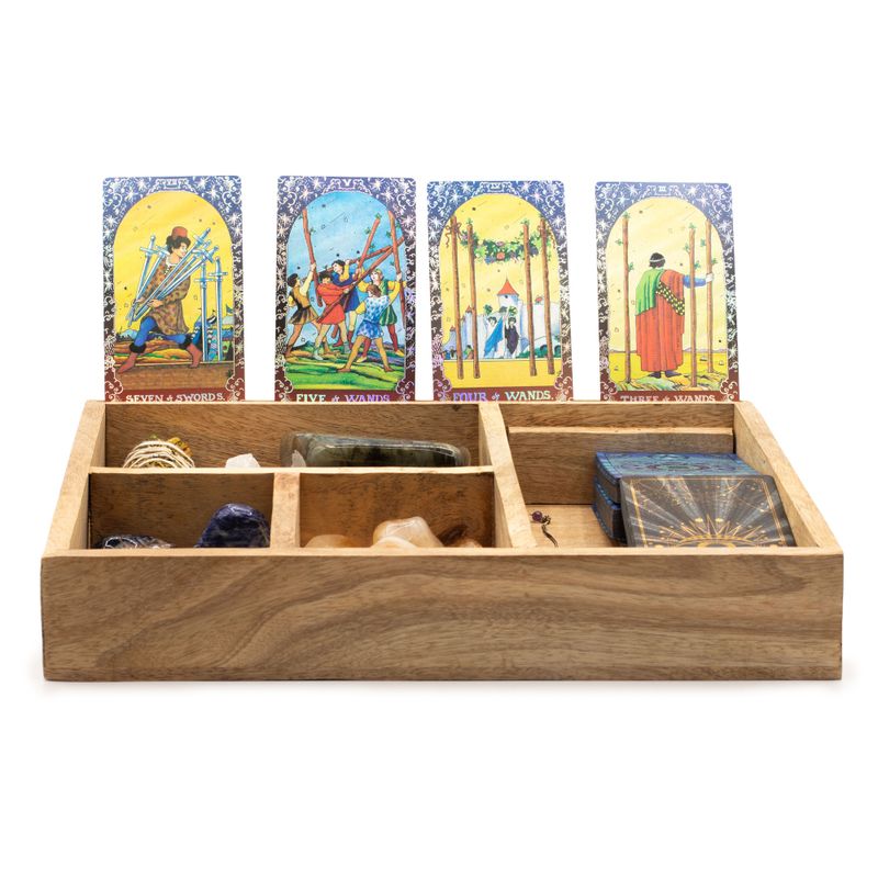 Four Section Celestial Tarot Box with Card Holder