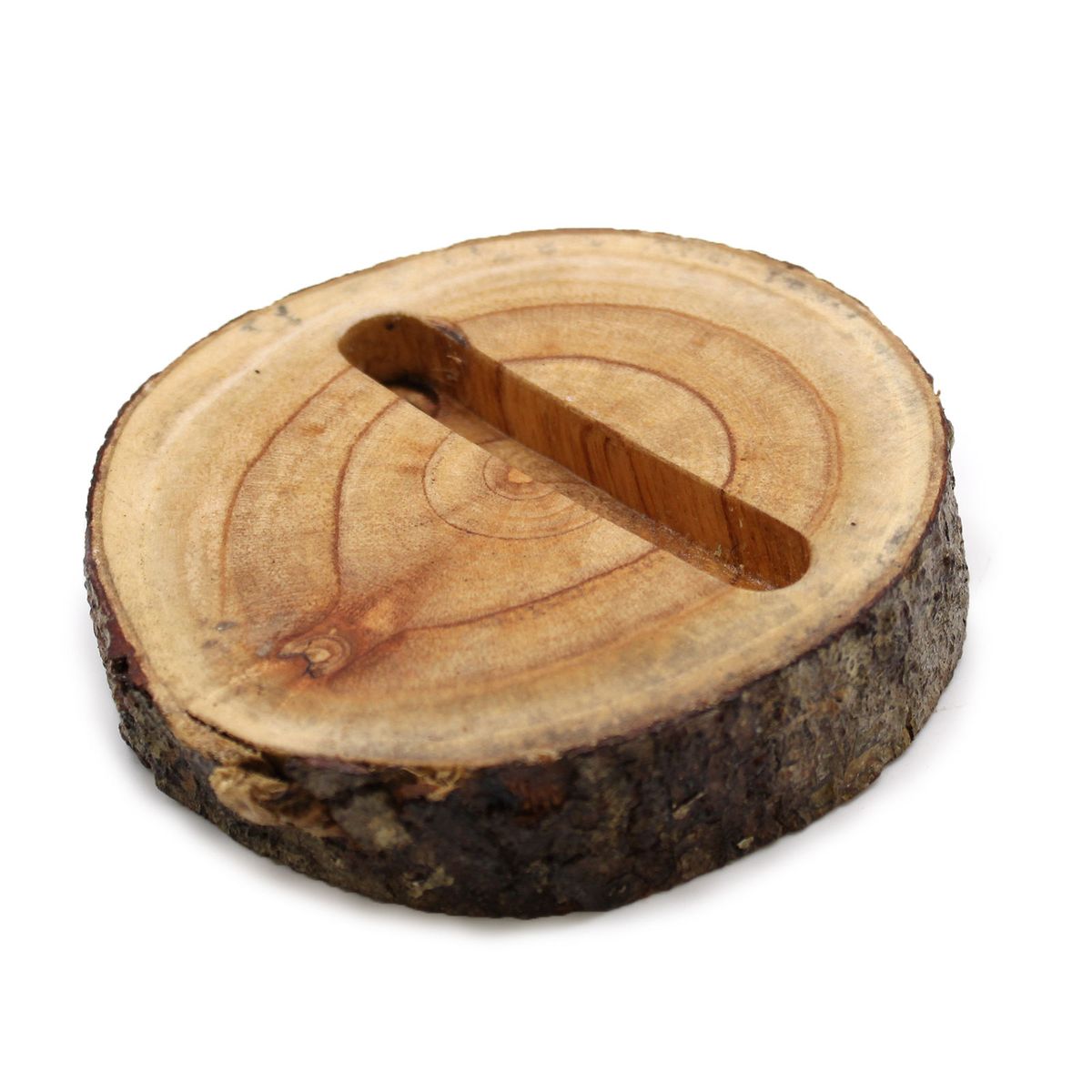 Suporte para telemóvel pequeno em tronco (ranhura) - Natural