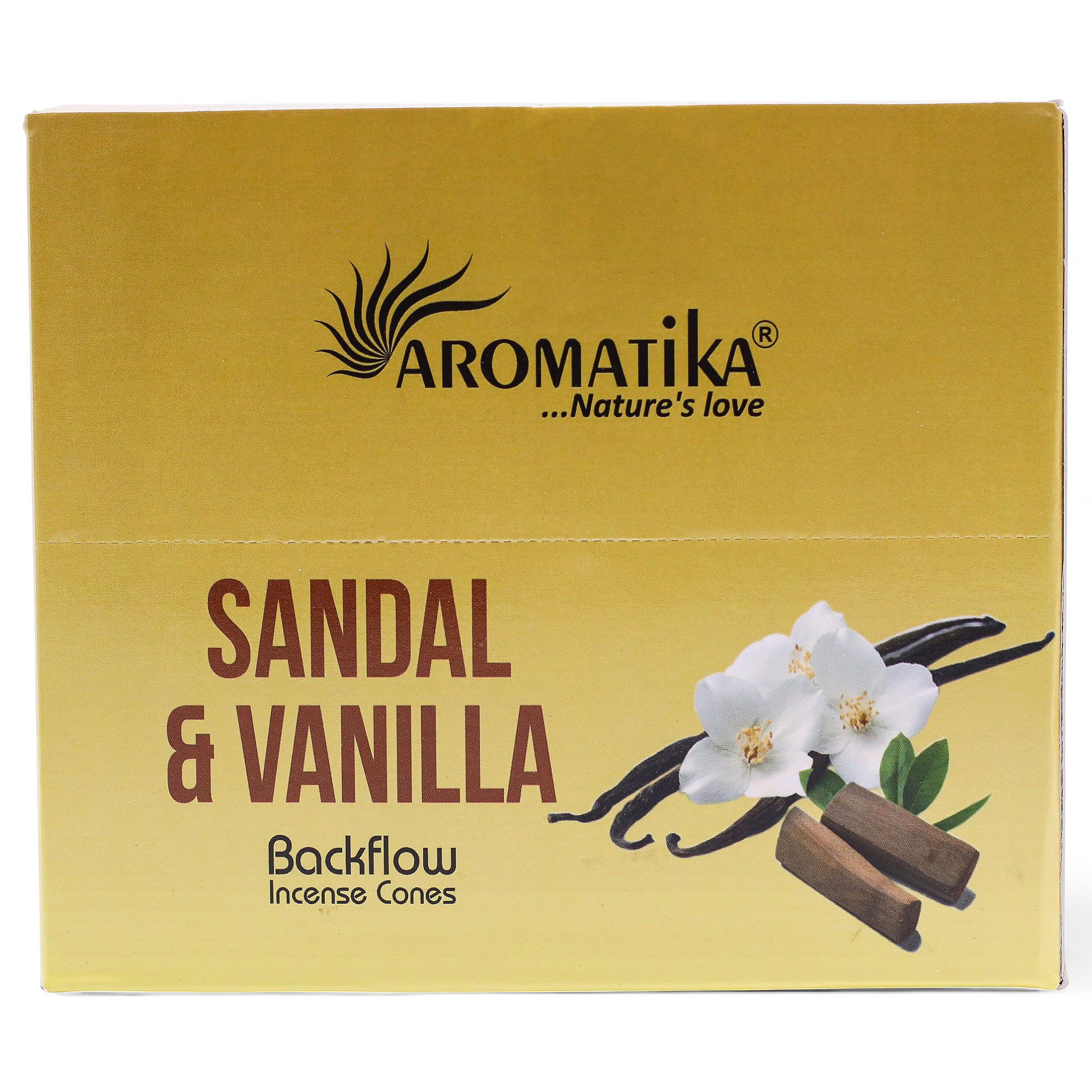 Aromatika Masala Tillbakaflöde Rökelsekoner - Sandelträ & Vanilj