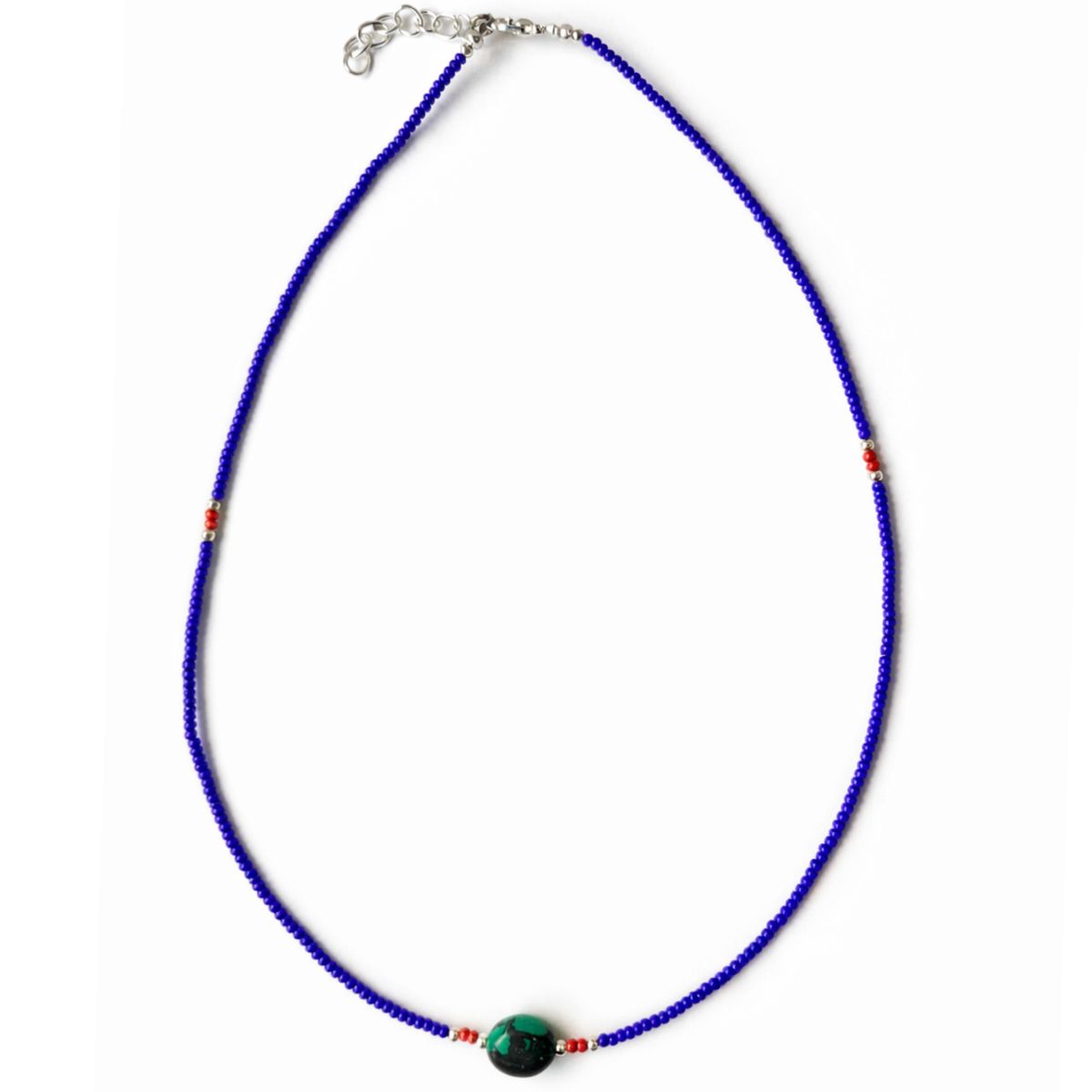Colar fino de lápis-lazúli e turquesa do Nepal - colar (42 cm)
