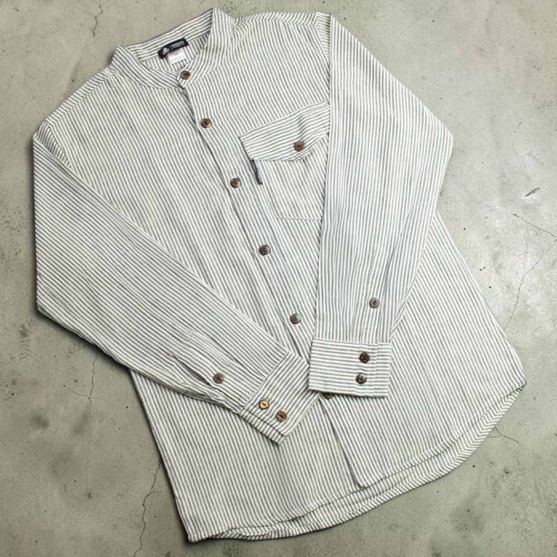 Nomad Sari Camisa Grandad - Gris Piedra - XL