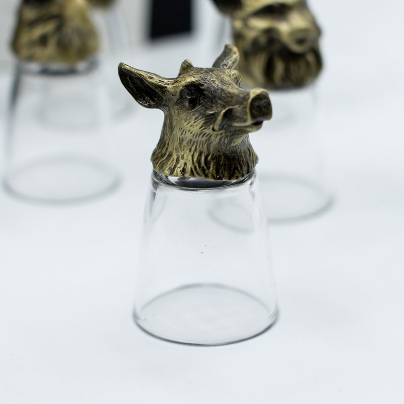 Gift Set of 12 Bottom Up Shot Glasses (25ml) - Forest & Mystical Creatures