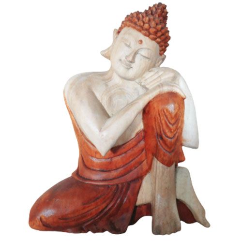 Estátua de Buda Esculpida à Mão - 25 cm Meditando