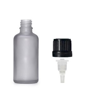 Sticlă Mată Gri, 30ml - Cu Capac și Picurător