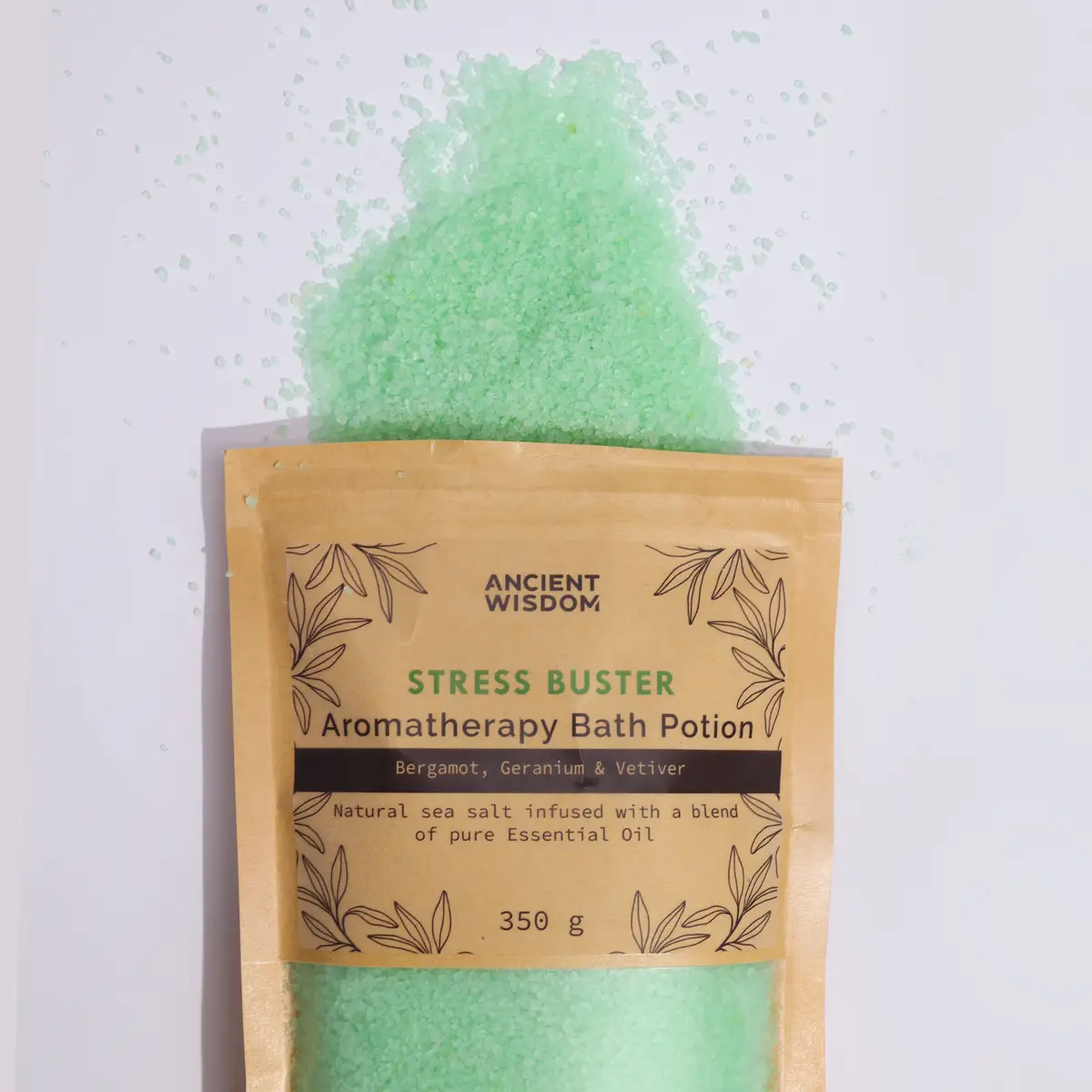 Aromatherapy Bath Potion in Kraft Bag 350g - Stress Buster — Bath · GlowDuty apothecary