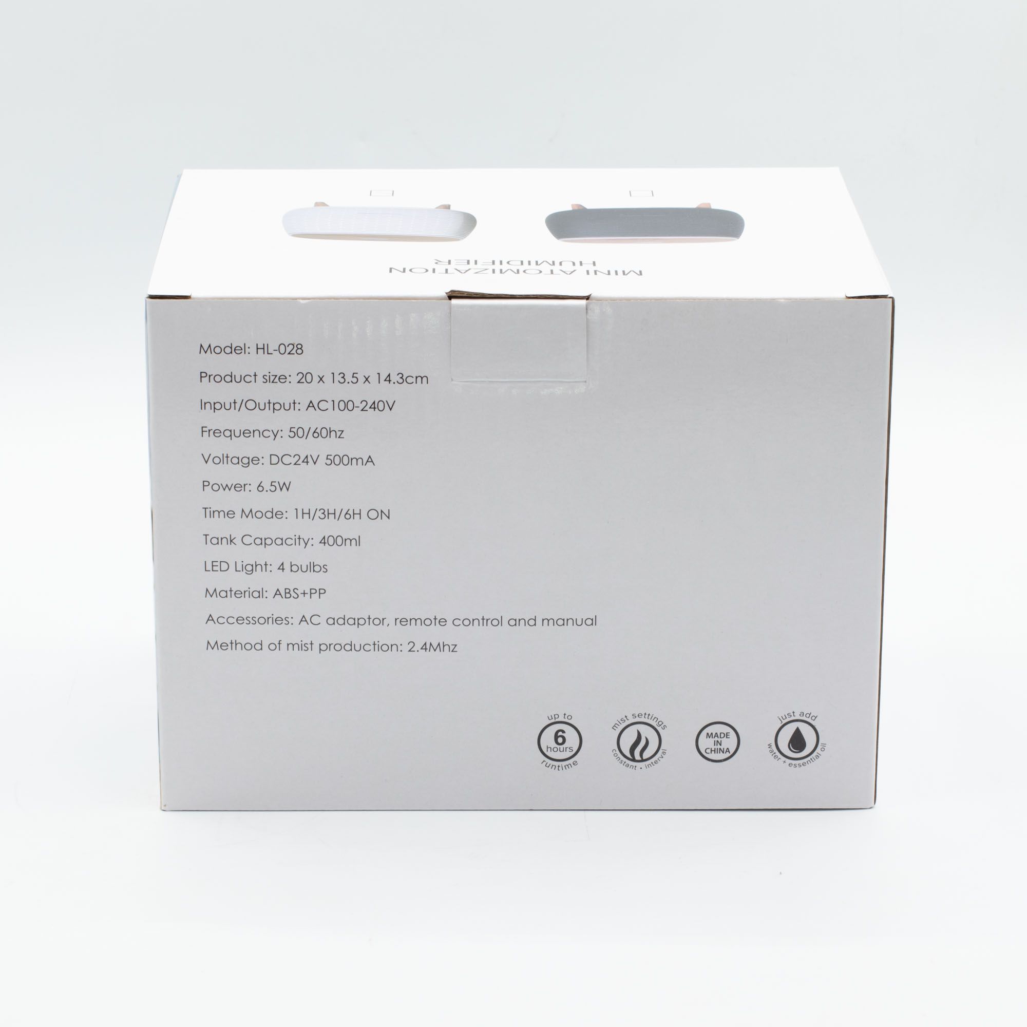 Aromaterapia Futurista con estrías - USB - Cambio de color - Control remoto