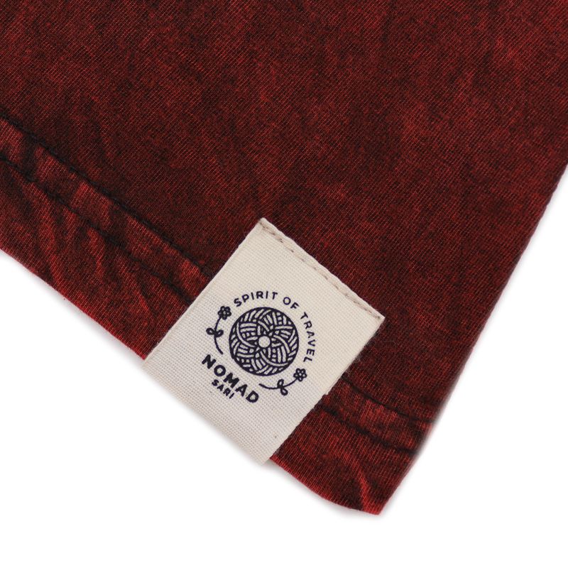 T-shirt Délavé - Mandala - Bourgogne