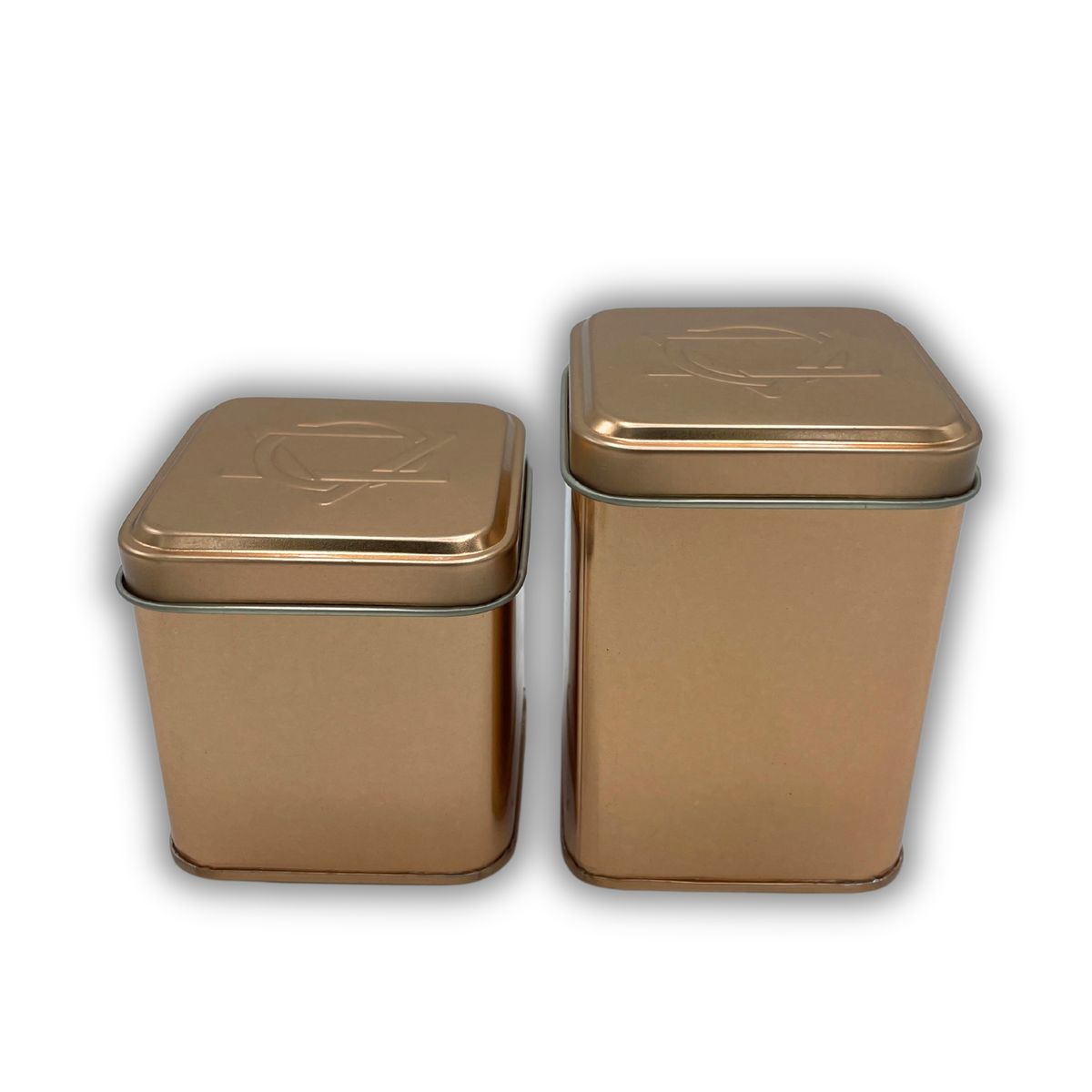 Lata quadrada 6,5x6,5x7 cm com tampas