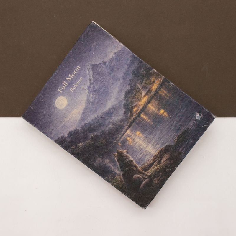 Med Mixed Mountain Moon Phase Notebooks - (12x8cm) - 40 leafs (3x4 assorted Des) - In Display Case