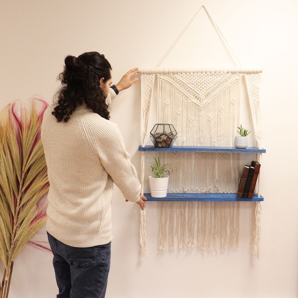 Prateleiras em Macramé