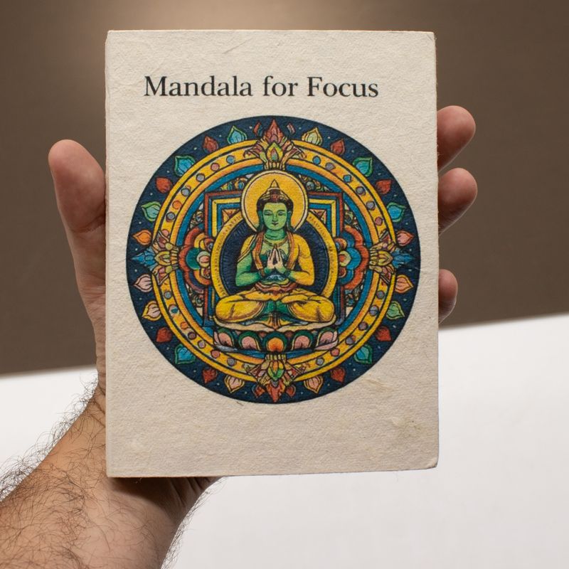 Med Tibet Mixed Mandala Notebooks - (12x8cm) - 40 leafs (6x2 assorted Des) - In Display Case