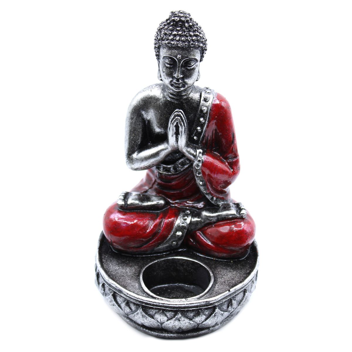 Buda Porta-velas - Vermelho - Médio