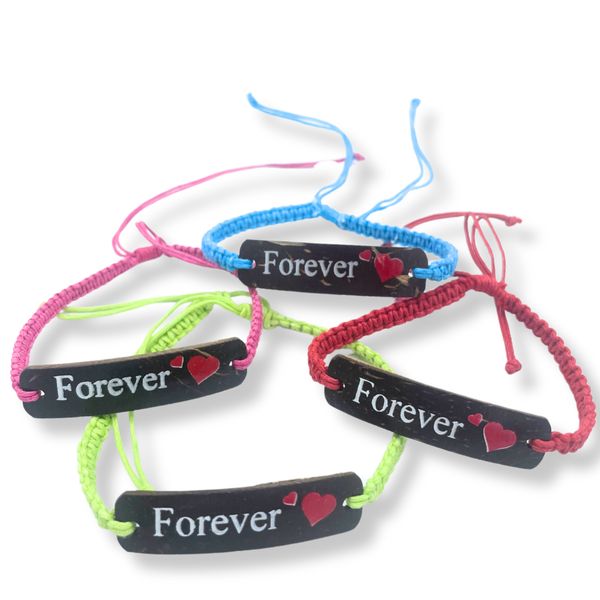Bracelets d'Amitié Faits Main - Imprimé Noix de Coco Friends (asst)