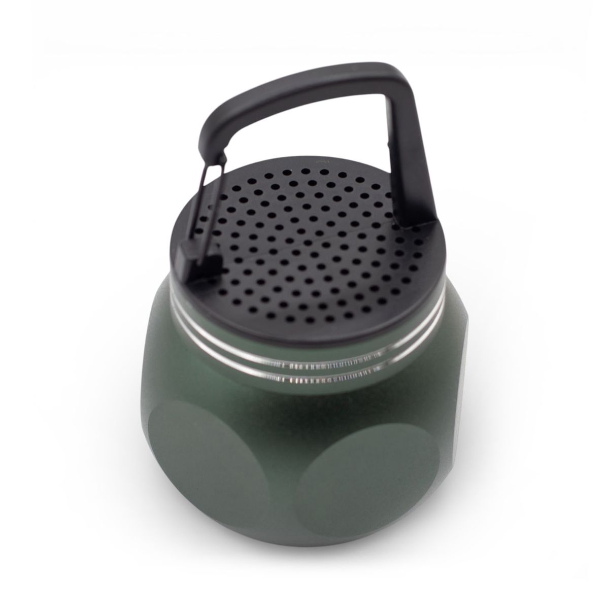 Mini altifalante verde com gancho para acampar