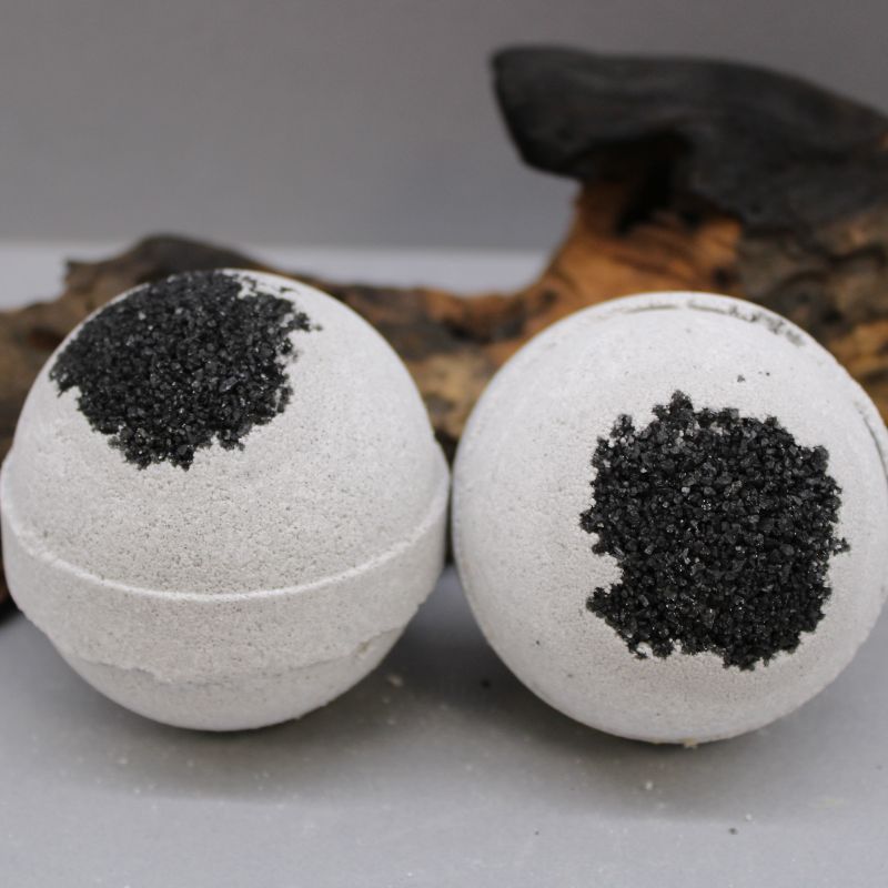 Bombes de Bain au Charbon de Bois - Sel de Mer et Mousse