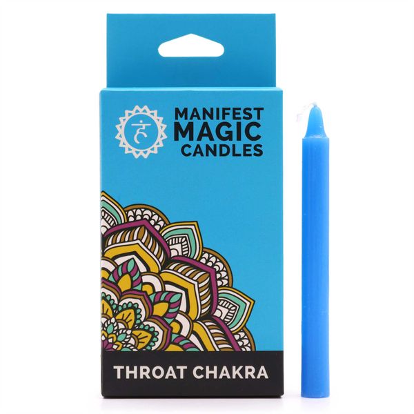 Velas Mágicas do Manifesto (pack de 12) - Azul - Chakra da Garganta
