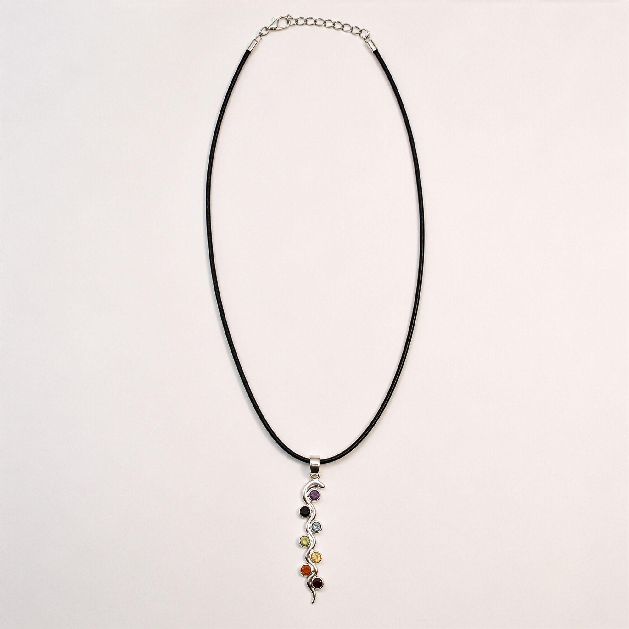 Colgante Devocional Indio - Baño de plata (Cordón de 45 cm) - Chakra de la serpiente