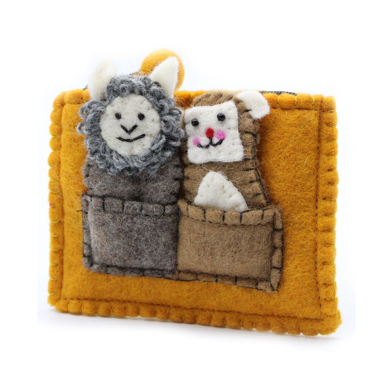 Saco com marionetas de dedo - Urso e ovelha