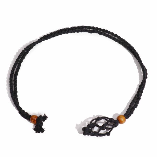 Collier à cordon pour pierre précieuse 45 cm/18 pouces - Noir