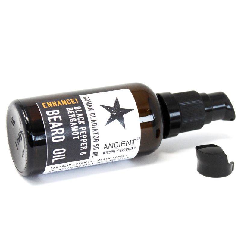 Huile Barbe 50ml - Gladiateur Romain - Pousse !