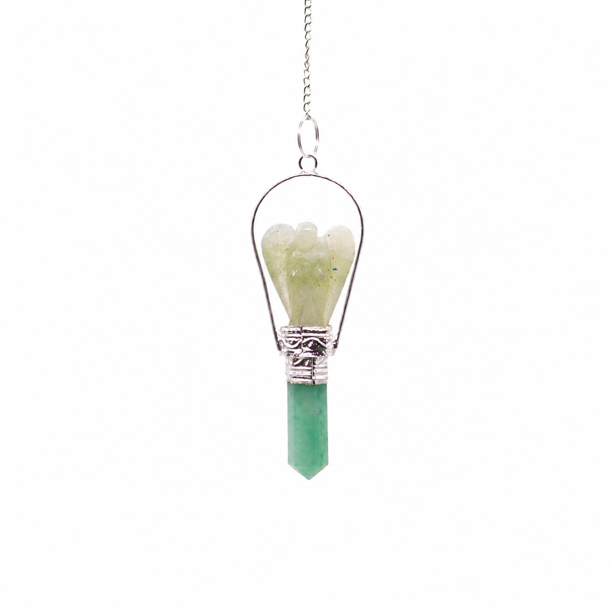 Pêndulo de anjo com aventurina verde