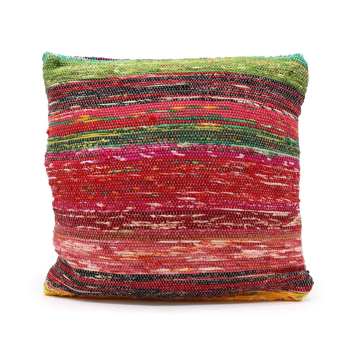 Capa para almofada de tapete reciclado - 40x40 cm - Multicolorido