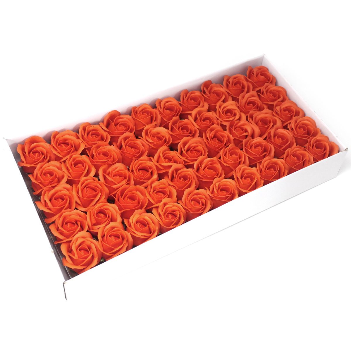 Flor decorativa para artesanato, tamanho médio - laranja escuro