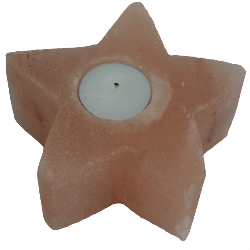 Bougeoirs en cristal de Sel de l’Himalaya - Étoile