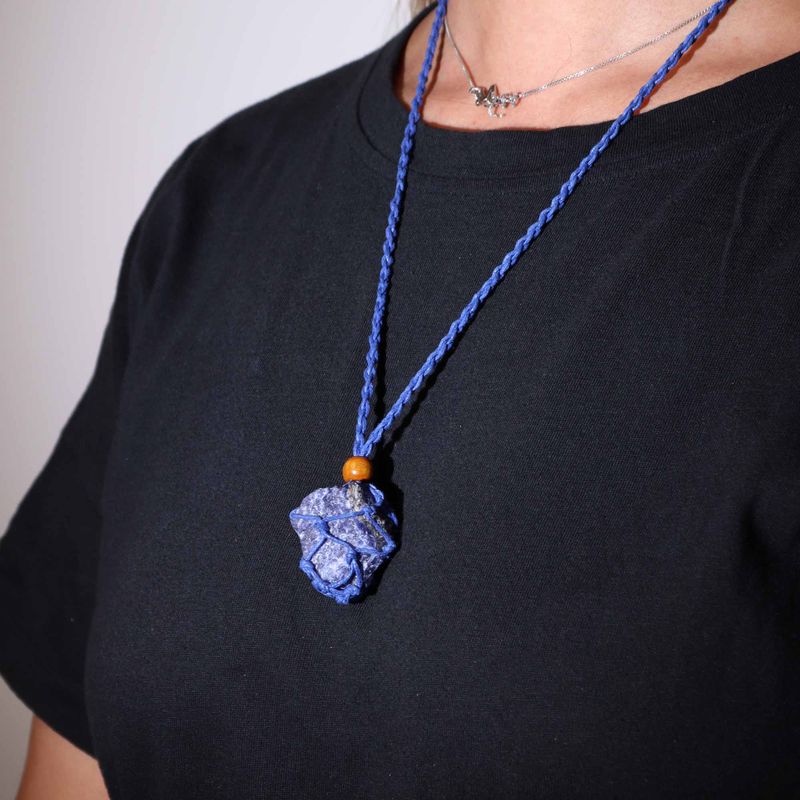 Collier à cordon pour pierre précieuse 45 cm/18 pouces - Bleu marine