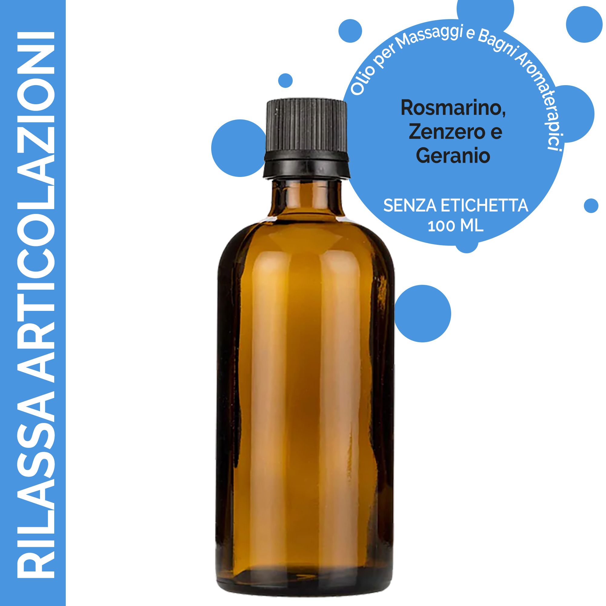 Olio per Massaggi 100ml - Rilassa Articolazioni (No Etichetta)