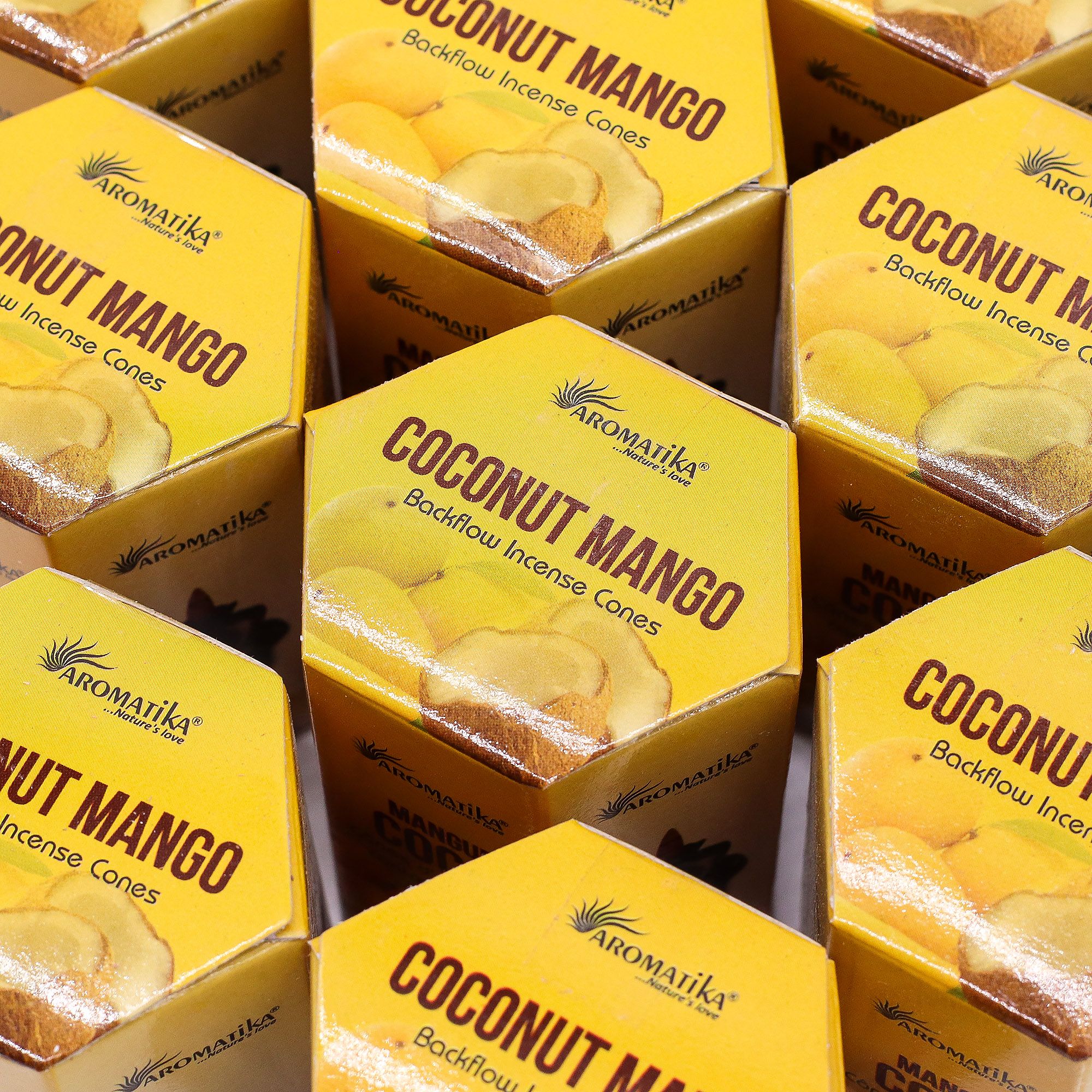 Aromatika Masala Tillbakaflöde Rökelsekoner - Kokosnöt & Mango