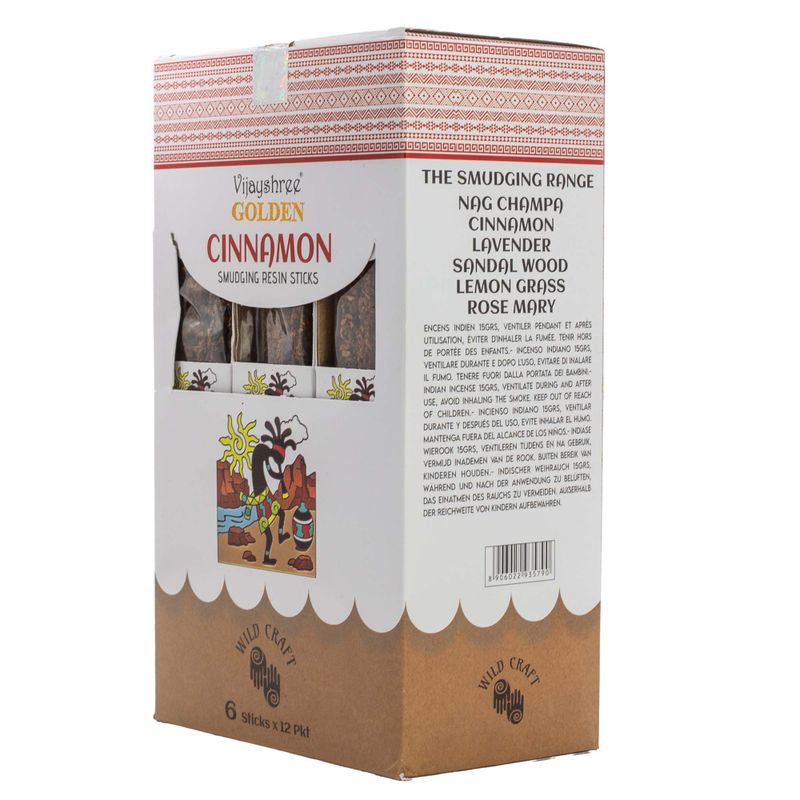 30g Golden Cinnamon Smudging Resin Sticks (6s)
