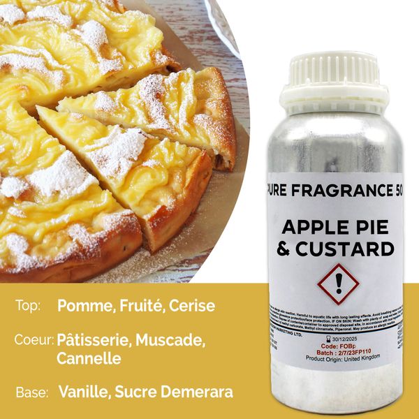 Huile de Parfum Pure Tarte aux pommes & crème anglaise - 500ml