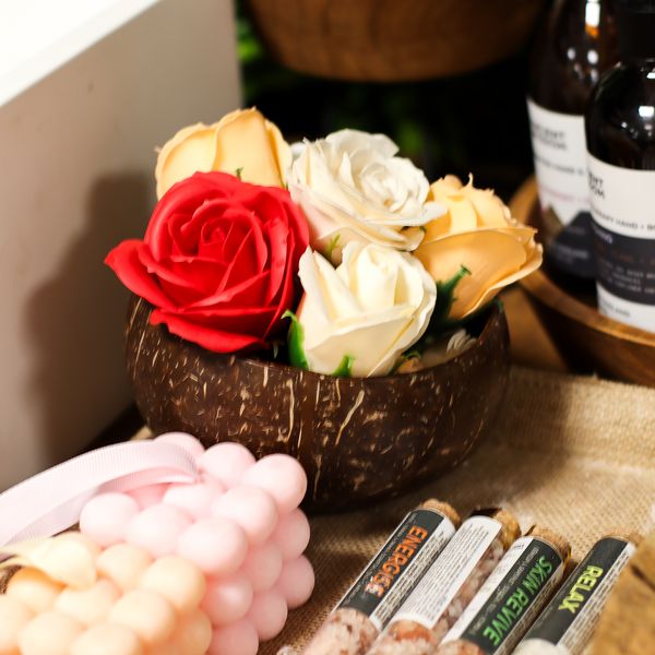 Natural Coconut Bowls for Craft Use