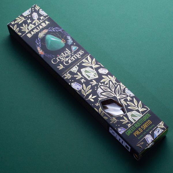 Banjara Cristal Gemmes - aventurine verte Palo Santo