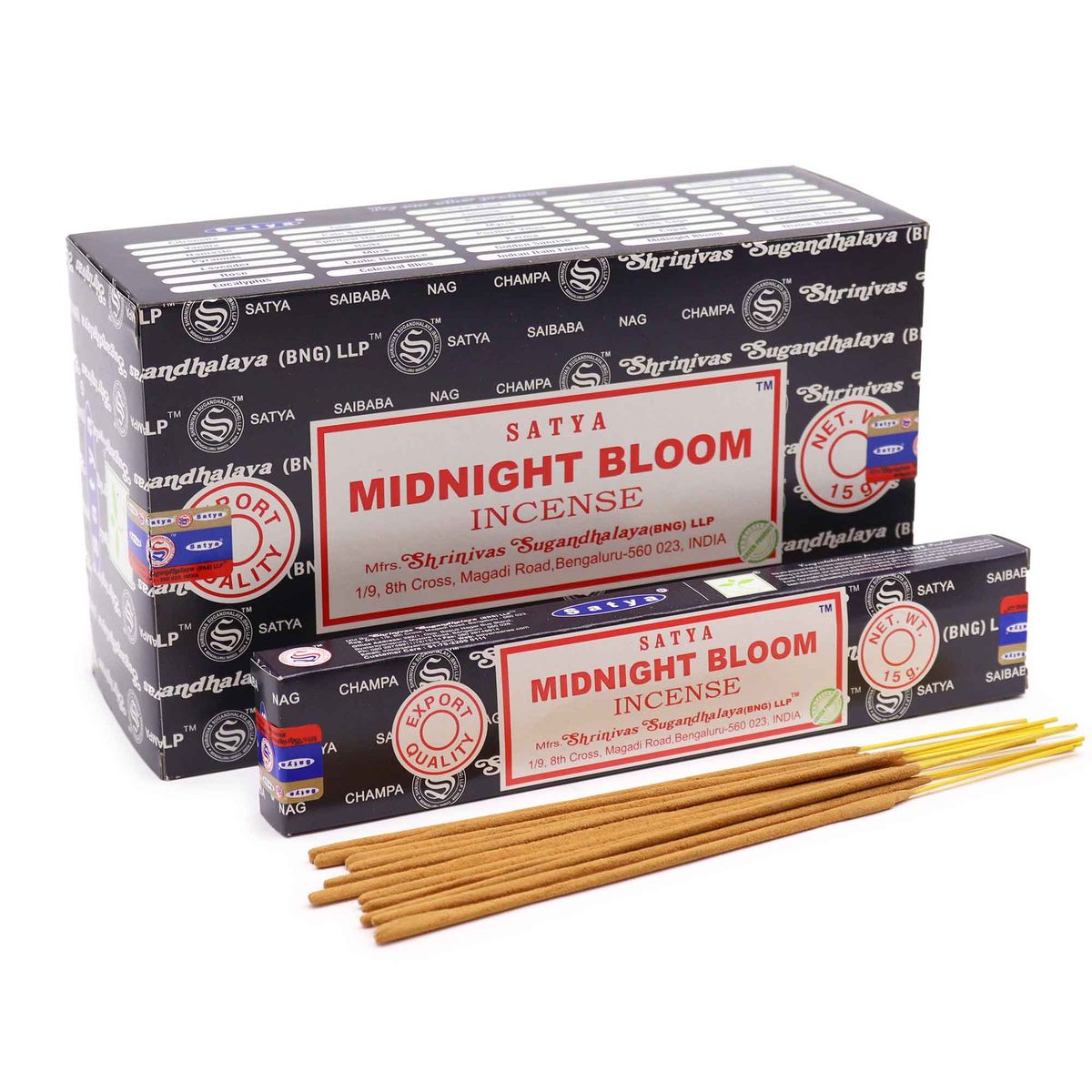 Bastões de incenso Satya 15 g - Flor da Meia-Noite