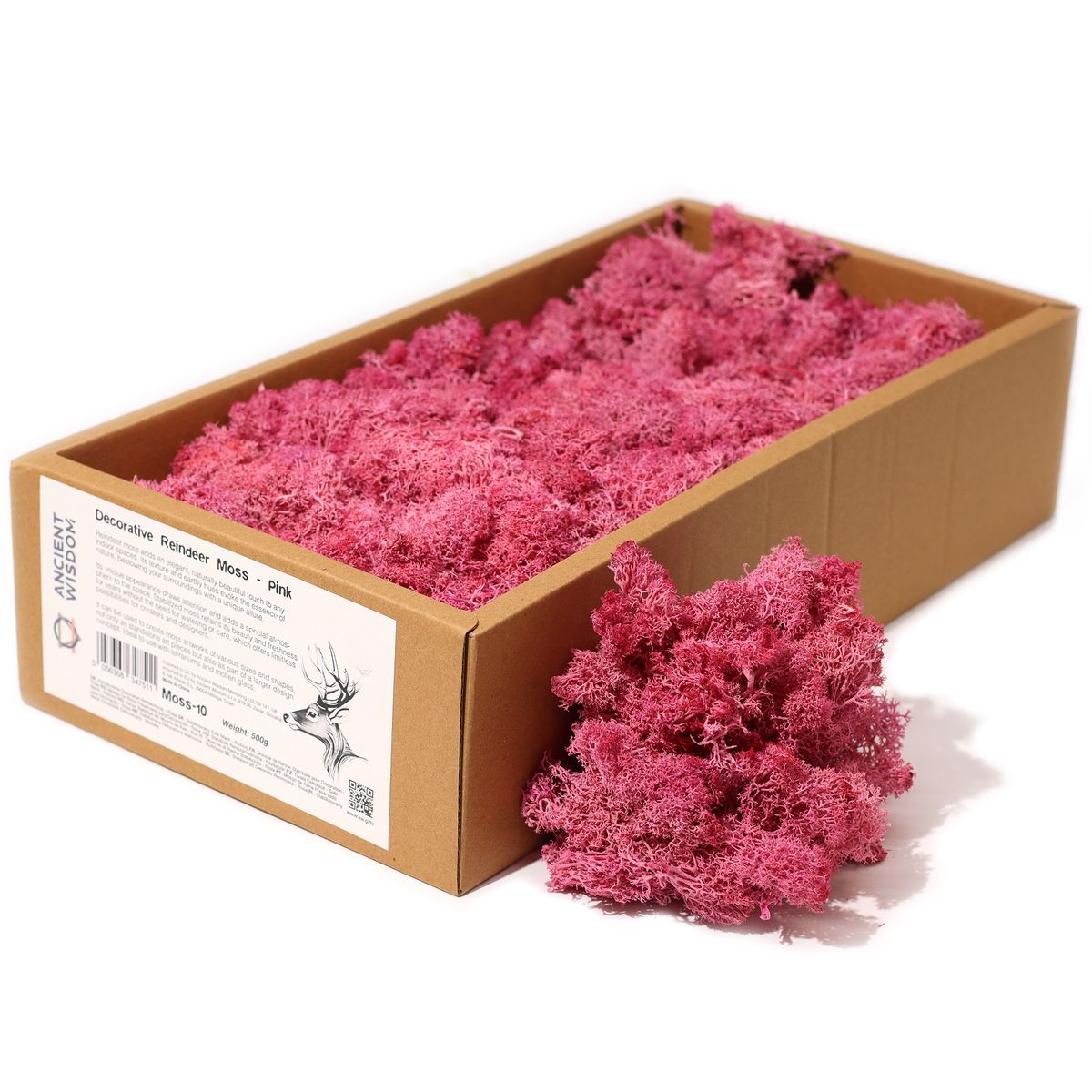 1x Musgo Decorativo - Rosa - (aprox. 500 g)