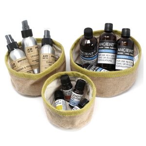Conjunto 3 Cestas de Yute Natural