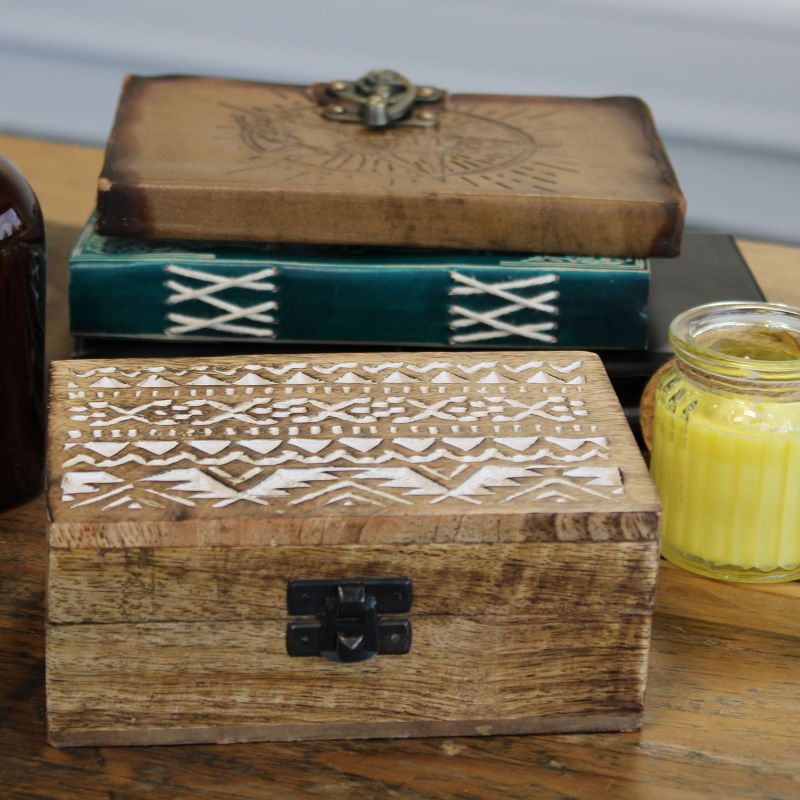 Boite en Bois Blanchi - Grand - Design Slave