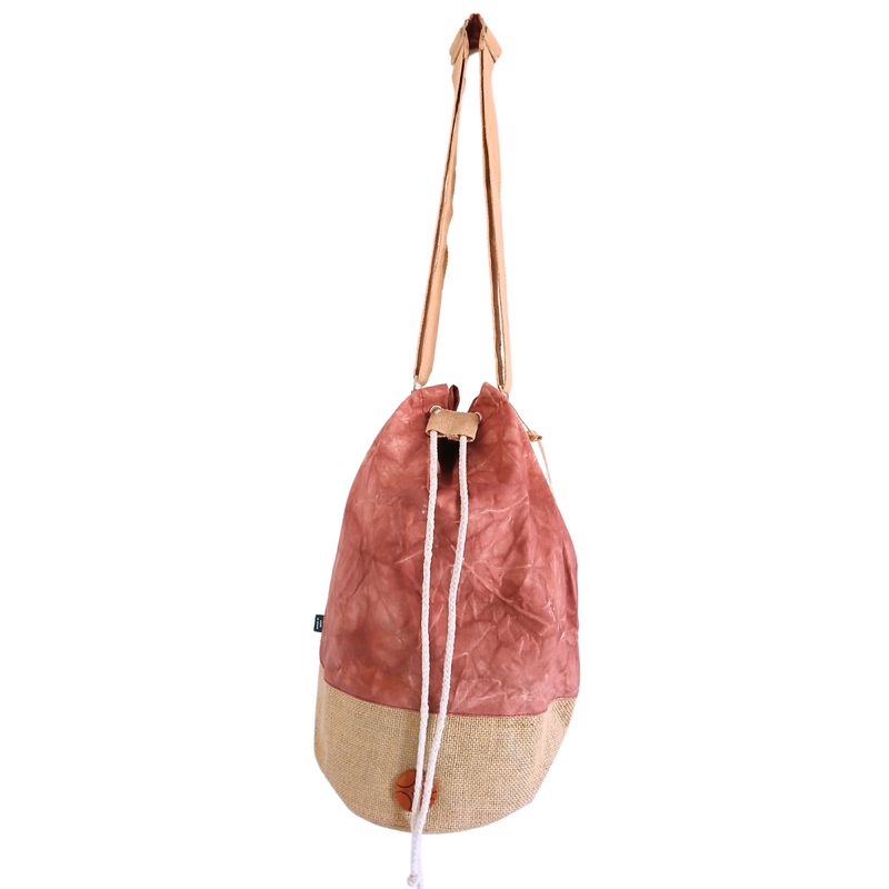Sac à dos 100 % naturel - Terracotta effet délavé - Hamsa