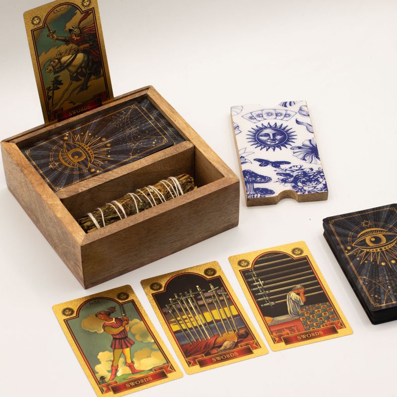 Two Section Card Box with Card Holder